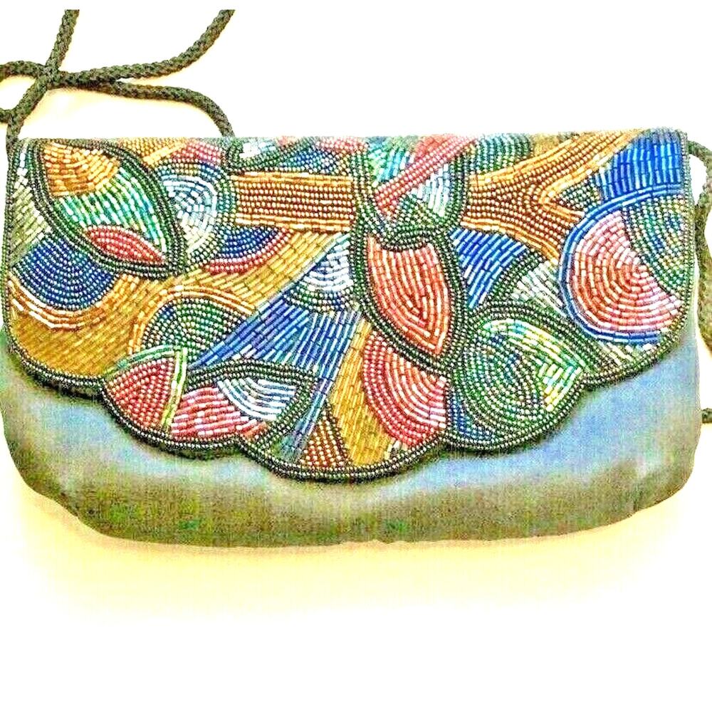 Beaded Women's Small Evening Bag | ADG Fashion Imports: Floral pattern Perfect f